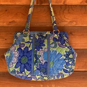 Vera Bradley cloth handbag blue green